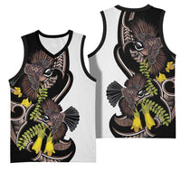 New Zealand Valentines Day Basketball Jersey Piwakawaka Lovers Maori Koru Tattoo - Polynesian Pride