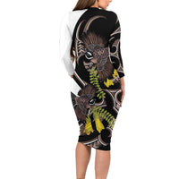 New Zealand Valentines Day Family Matching Long Sleeve Bodycon Dress and Hawaiian Shirt Piwakawaka Lovers Maori Koru Tattoo - Polynesian Pride