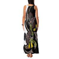 New Zealand Valentines Day Family Matching Tank Maxi Dress and Hawaiian Shirt Piwakawaka Lovers Maori Koru Tattoo - Polynesian Pride