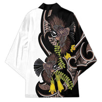 New Zealand Valentines Day Kimono Piwakawaka Lovers Maori Koru Tattoo - Polynesian Pride