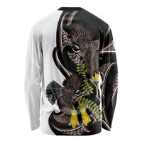 New Zealand Valentines Day Long Sleeve Shirt Piwakawaka Lovers Maori Koru Tattoo - Polynesian Pride