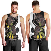 New Zealand Valentines Day Men Tank Top Piwakawaka Lovers Maori Koru Tattoo - Polynesian Pride