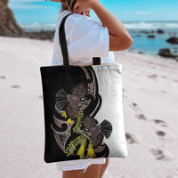 New Zealand Valentines Day Tote Bag Piwakawaka Lovers Maori Koru Tattoo - Polynesian Pride