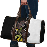 New Zealand Valentines Day Travel Bag Piwakawaka Lovers Maori Koru Tattoo - Polynesian Pride