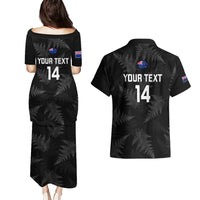 Custom New Zealand Silver Fern Rugby Couples Matching Puletasi Dress and Hawaiian Shirt 2023 Go Aotearoa Champions World Cup LT14 - Polynesian Pride