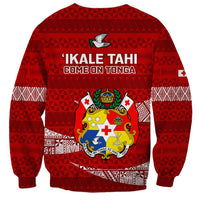 Tonga Rugby Sweatshirt 2023 Ikale Tahi Tongan Ngatu Pattern LT14 - Polynesian Pride