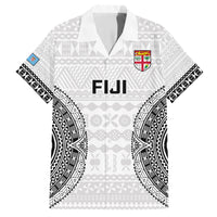 Fiji Rugby Hawaiian Shirt 2023 Go Champions World Cup Fijian Tapa Pattern LT14 White - Polynesian Pride