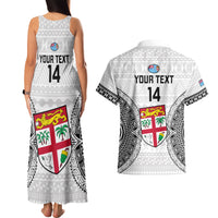 Custom Fiji Rugby Couples Matching Tank Maxi Dress and Hawaiian Shirt 2023 Go Champions World Cup Fijian Tapa Pattern LT14 - Polynesian Pride