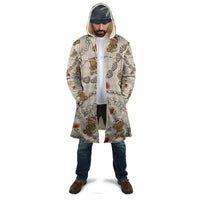 Beige Palaka Hawaii Mele Kalikimaka Cloak Ohia Lehua Shell Leis Funny Gingerbread Santa - Polynesian Pride