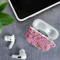 Pink Palaka Hawaii Mele Kalikimaka AirPods Case Ohia Lehua Shell Leis Funny Gingerbread Santa LT14 - Polynesian Pride