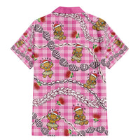 Pink Palaka Hawaii Mele Kalikimaka Family Matching Mermaid Dress and Hawaiian Shirt Ohia Lehua Shell Leis Funny Gingerbread Santa LT14 - Polynesian Pride