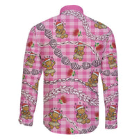 Pink Palaka Hawaii Mele Kalikimaka Family Matching Mermaid Dress and Hawaiian Shirt Ohia Lehua Shell Leis Funny Gingerbread Santa LT14 - Polynesian Pride