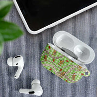 Green Palaka Hawaii Mele Kalikimaka AirPods Case Ohia Lehua Shell Leis Funny Gingerbread Santa LT14 - Polynesian Pride