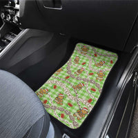 Green Palaka Hawaii Mele Kalikimaka Car Mats Ohia Lehua Shell Leis Funny Gingerbread Santa - Polynesian Pride
