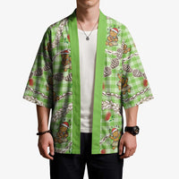 Green Palaka Hawaii Mele Kalikimaka Kimono Ohia Lehua Shell Leis Funny Gingerbread Santa - Polynesian Pride