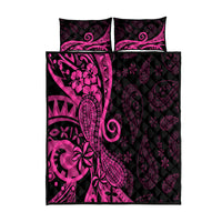 Pink Polynesia Paisley Quilt Bed Set Polynesian With Tropical Flowers LT14 Pink - Polynesian Pride