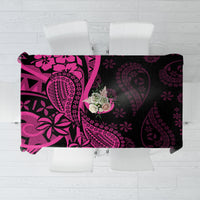 Pink Polynesia Paisley Tablecloth Polynesian With Tropical Flowers LT14 Pink - Polynesian Pride