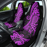 Polynesia Paisley Car Seat Cover Polynesian With Tropical Flowers - Purple LT14 - Polynesian Pride