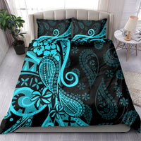 Polynesia Paisley Bedding Set Polynesian With Tropical Flowers - Turquoise LT14 - Polynesian Pride