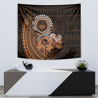 Talofa Samoa Tapestry Samoan Kava Bowl Siapo Pattern - Brown LT14 - Polynesian Pride