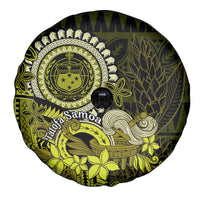Lime Green Talofa Samoa Spare Tire Cover Samoan Kava Bowl Siapo Pattern LT14 - Polynesian Pride