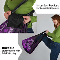 Purple Talofa Samoa Grocery Bag Samoan Kava Bowl Siapo Pattern