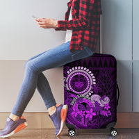 Purple Talofa Samoa Luggage Cover Samoan Kava Bowl Siapo Pattern LT14 - Polynesian Pride