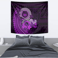 Purple Talofa Samoa Tapestry Samoan Kava Bowl Siapo Pattern LT14 - Polynesian Pride