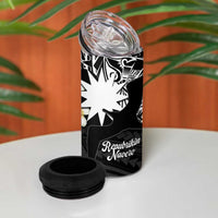Ekamowir Omo Nauru 4 in 1 Can Cooler Tumbler Naoero Twelve-pointed Star Polynesian Tattoo LT14 - Polynesian Pride