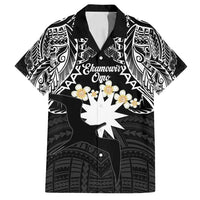 Ekamowir Omo Nauru Family Matching Long Sleeve Bodycon Dress and Hawaiian Shirt Naoero Twelve-pointed Star Polynesian Tattoo