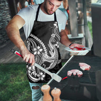 Black Aloha Hawaii Apron Polynesian Shark Tattoo With Plumeria - Polynesian Pride