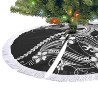 Black Aloha Hawaii Tree Skirt Polynesian Shark Tattoo With Plumeria - Polynesian Pride
