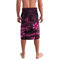 Pink Black Aloha Hawaii Lavalava Polynesian Shark Tattoo With Plumeria - Polynesian Pride