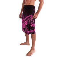 Pink Black Aloha Hawaii Lavalava Polynesian Shark Tattoo With Plumeria - Polynesian Pride