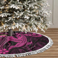 Pink Black Aloha Hawaii Tree Skirt Polynesian Shark Tattoo With Plumeria - Polynesian Pride