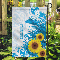 New Zealand Autism Awareness Month Garden Flag Takiwatanga Maori Lizard With Sunflower