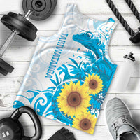 New Zealand Autism Awareness Month Men Tank Top Takiwatanga Maori Lizard With Sunflower