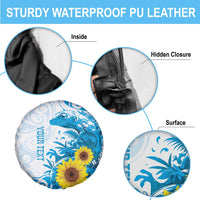 New Zealand Autism Awareness Month Spare Tire Cover Takiwatanga Maori Lizard With Sunflower