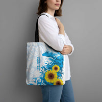 New Zealand Autism Awareness Month Tote Bag Takiwatanga Maori Lizard With Sunflower - Polynesian Pride