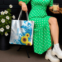 New Zealand Autism Awareness Month Tote Bag Takiwatanga Maori Lizard With Sunflower - Polynesian Pride