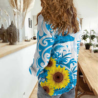 New Zealand Autism Awareness Month Women Casual Shirt Takiwatanga Maori Lizard With Sunflower