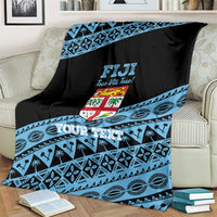 Fiji Rugby 2025 Custom Blanket Fijian Tapa Toso Viti Toso - Black