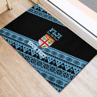 Fiji Rugby 2025 Custom Rubber Doormat Fijian Tapa Toso Viti Toso - Black