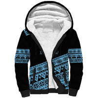 Fiji Rugby 2025 Custom Sherpa Hoodie Fijian Tapa Toso Viti Toso - Black