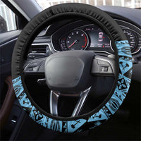 Fiji Rugby 2025 Steering Wheel Cover Fijian Tapa Toso Viti Toso - Black LT14 - Polynesian Pride