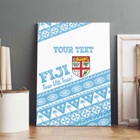 Fiji Rugby 2025 Custom Canvas Wall Art Fijian Tapa Toso Viti Toso - White