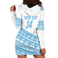 Fiji Rugby 2025 Custom Hoodie Dress Fijian Tapa Toso Viti Toso - White