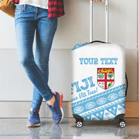Fiji Rugby 2025 Custom Luggage Cover Fijian Tapa Toso Viti Toso - White LT14 - Polynesian Pride