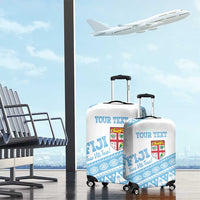Fiji Rugby 2025 Custom Luggage Cover Fijian Tapa Toso Viti Toso - White LT14 - Polynesian Pride