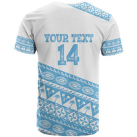 Fiji Rugby 2025 Custom T Shirt Fijian Tapa Toso Viti Toso - White